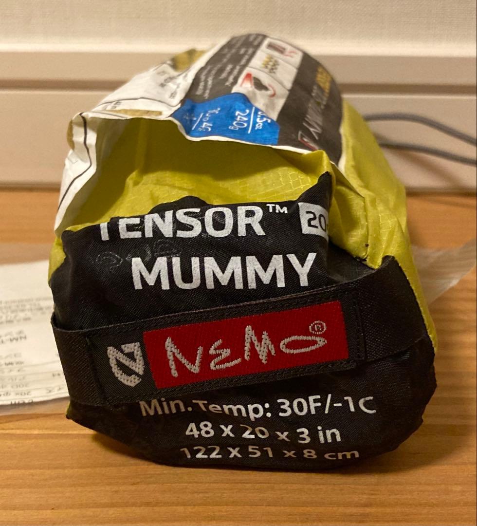 未使用 NEMO テンサー TENSOR 20S MUMMY スリーピングマット