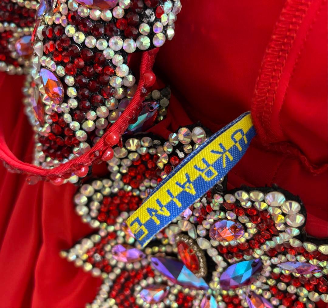 製 高級ベリーダンス衣装 赤