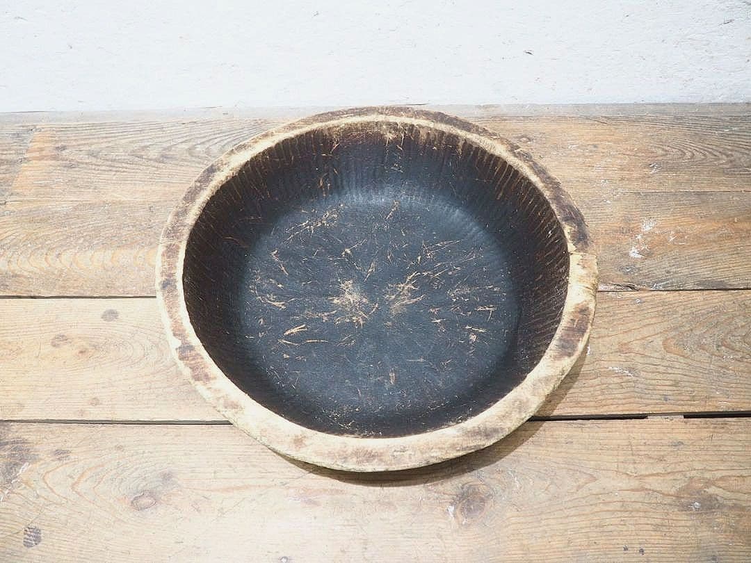 1320 W50cm レトロなこね鉢　捏ね鉢　蕎麦打ち　うどん　古道具　木皿