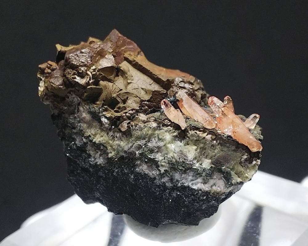 337 ロードクロサイト インカローズ 犬牙状 結晶 母岩付き