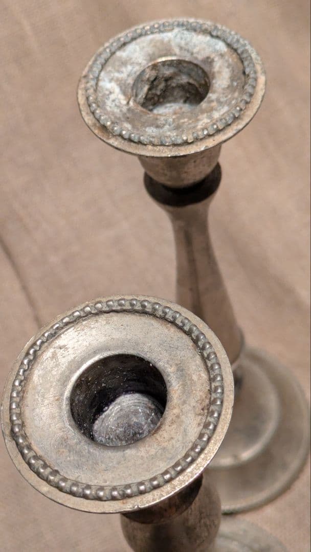 フランスアンティーク エレガント キャンドルホルダー 燭台 2個セット