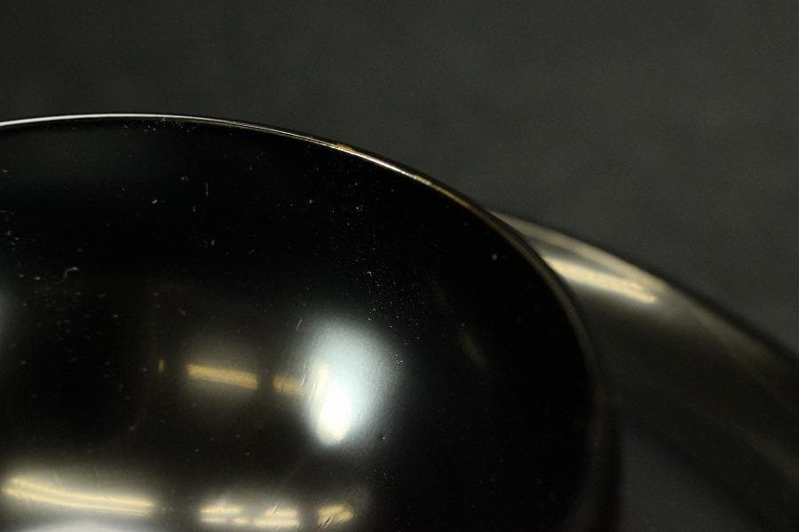 茶道具 油滴天目茶碗 天目台 時代(ZE548)