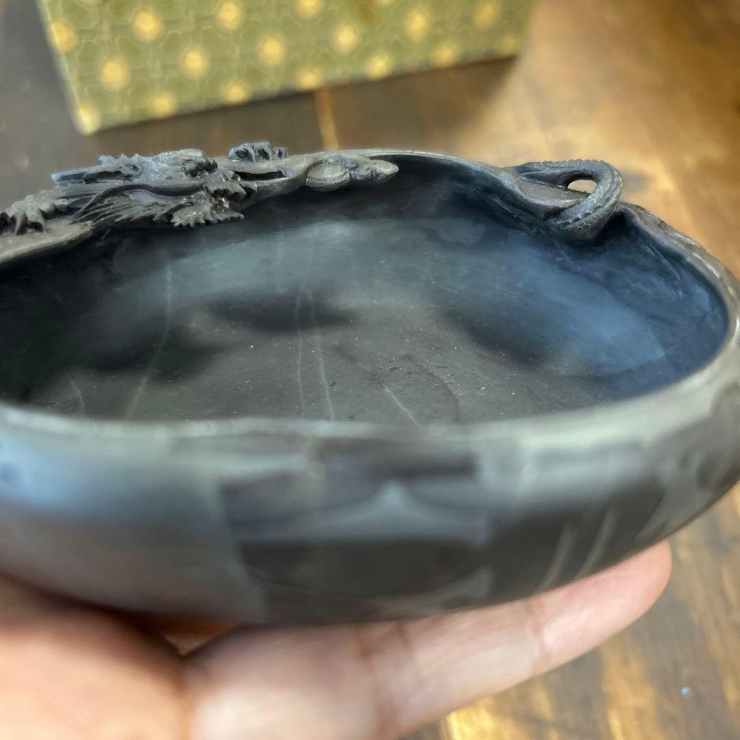 7*7様 書道 硯 老坑水盂雲龍型　美術品　芸術品　骨董品　工芸品　最高級　逸品
