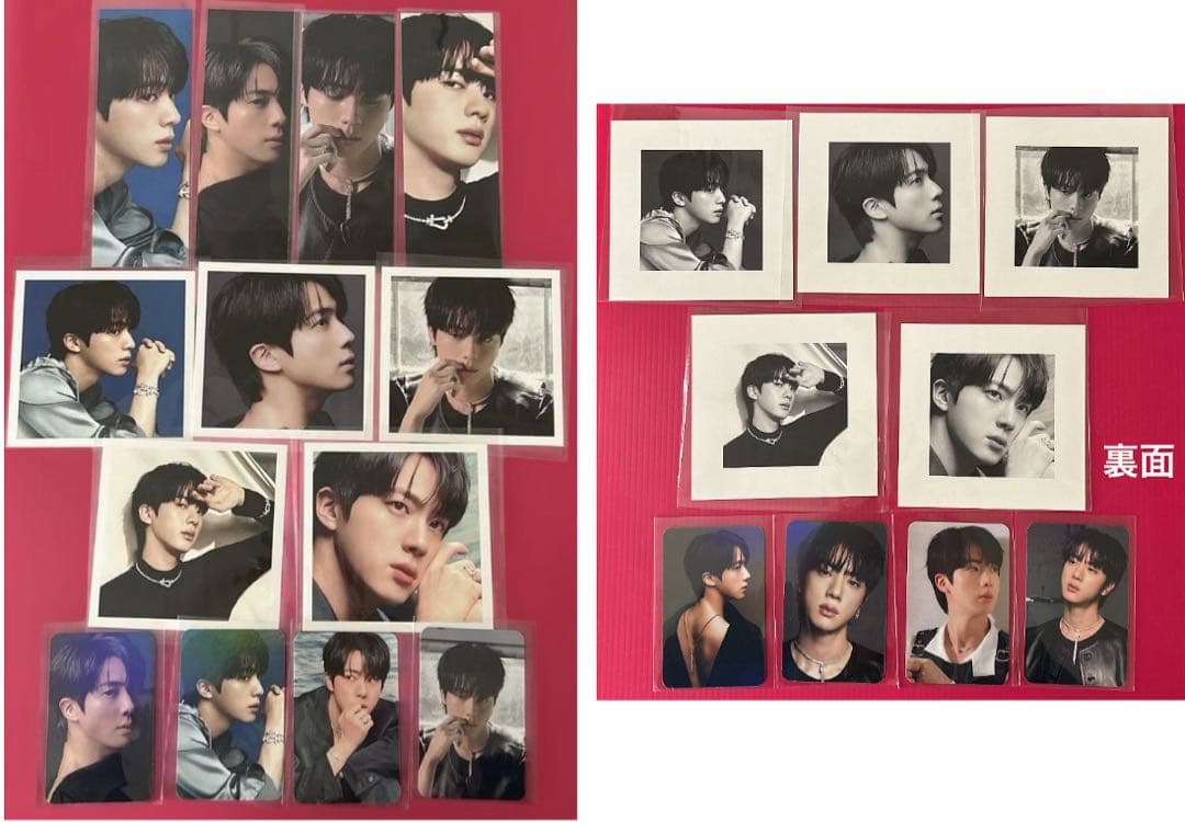 BTS JIN ロングステッカー・両面ホログラムフォトカード