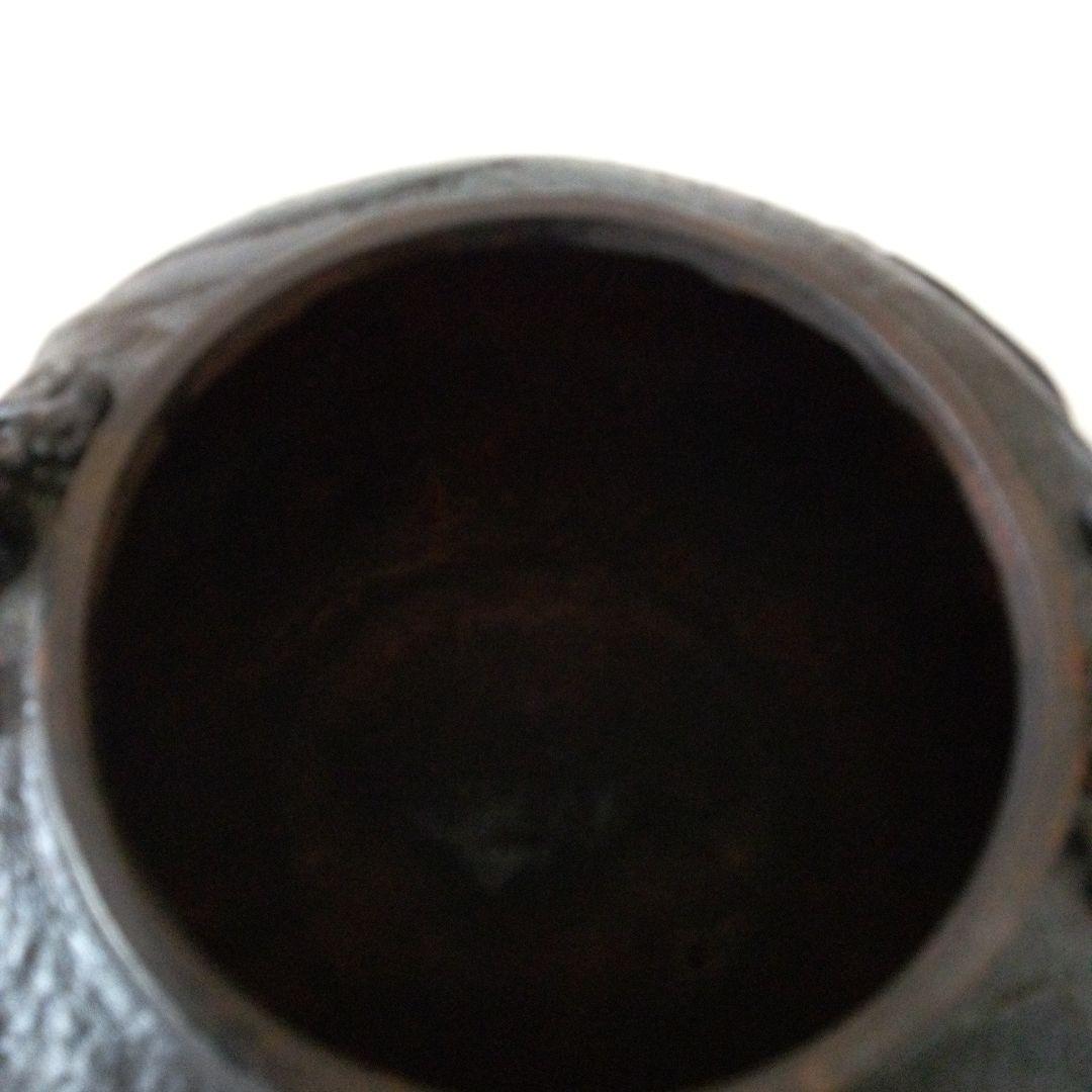 亀文堂　鉄瓶　雲龍紋　盛り上げ紋様