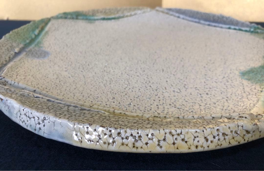 《R》懐石 三彩 大皿 木村盛康 共布 共箱　251022い5❗️割引