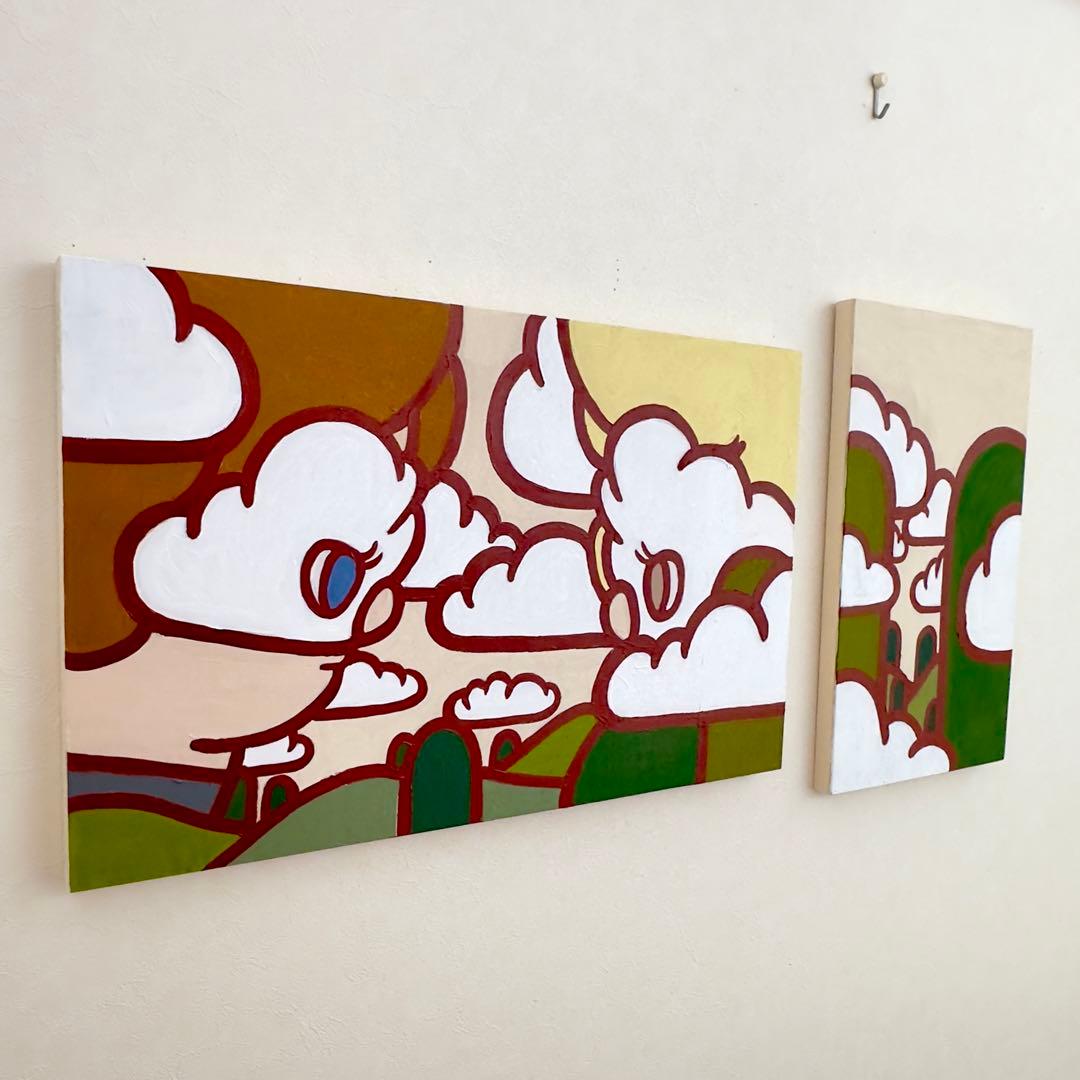 ●Kaoruko Negishi● 2点セット アクリル画　原画　紐付き