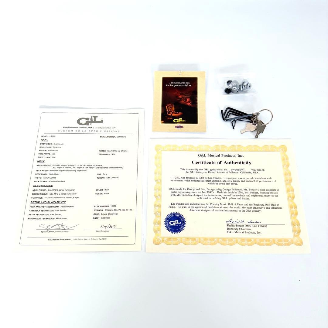 【美品】G&L USA L-2500 Fullerton 5弦ベース