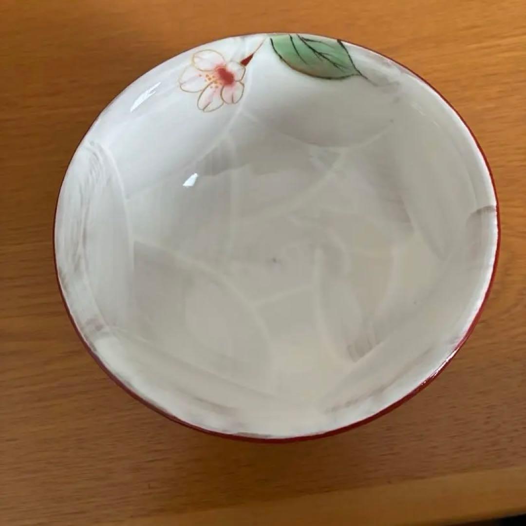 陶あん　赤色抹茶茶碗　飯碗