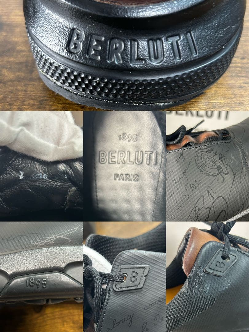 美品 BERLUTI SWING ゴルフシューズ レザー × ファブリック　7