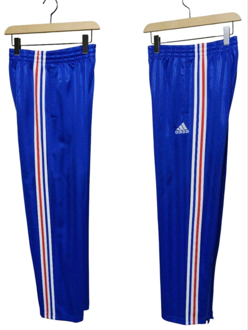 アディダス ジャージ上下セット【ジャケットXO パンツО】青シャドウストライプ