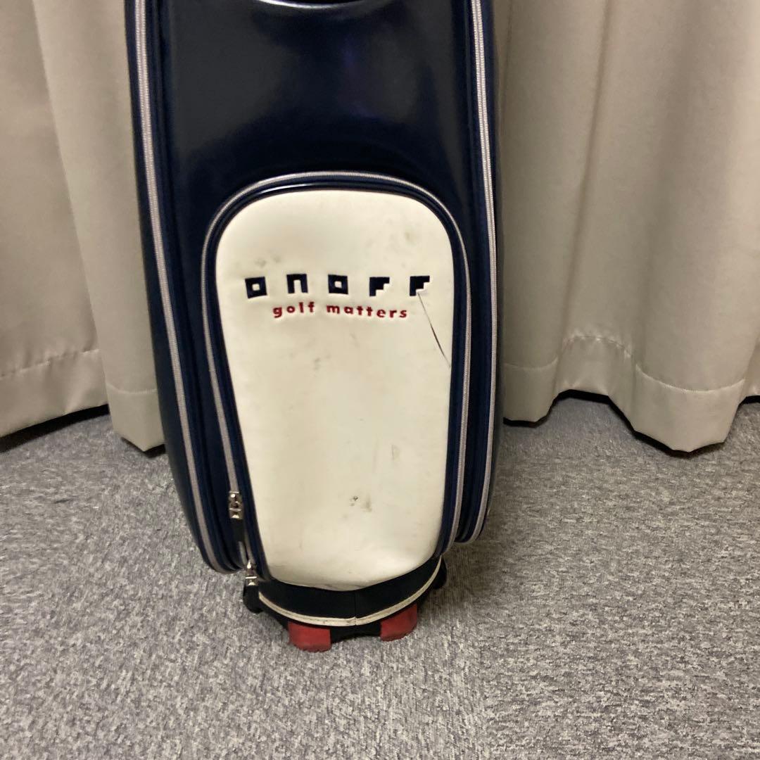 ONOFF キャディバッグ ネイビー/ホワイト/ターコイズ