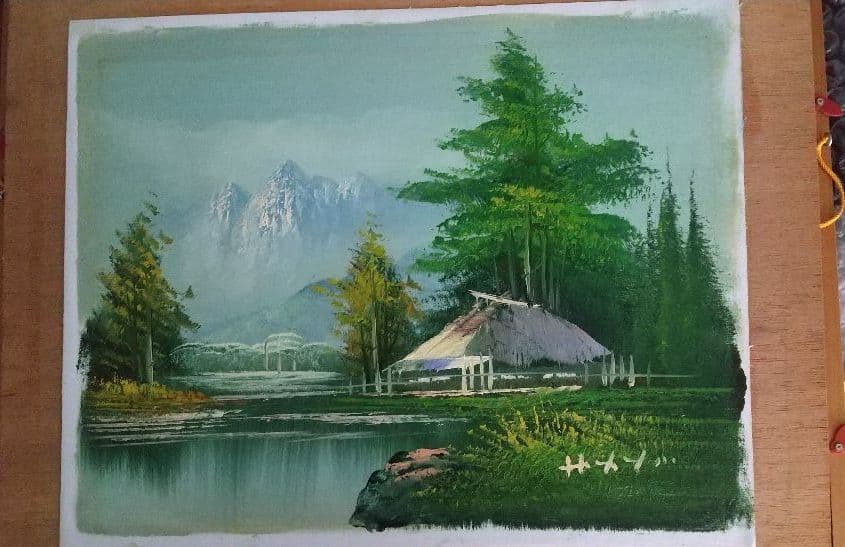 絵画 油絵 　シャバス