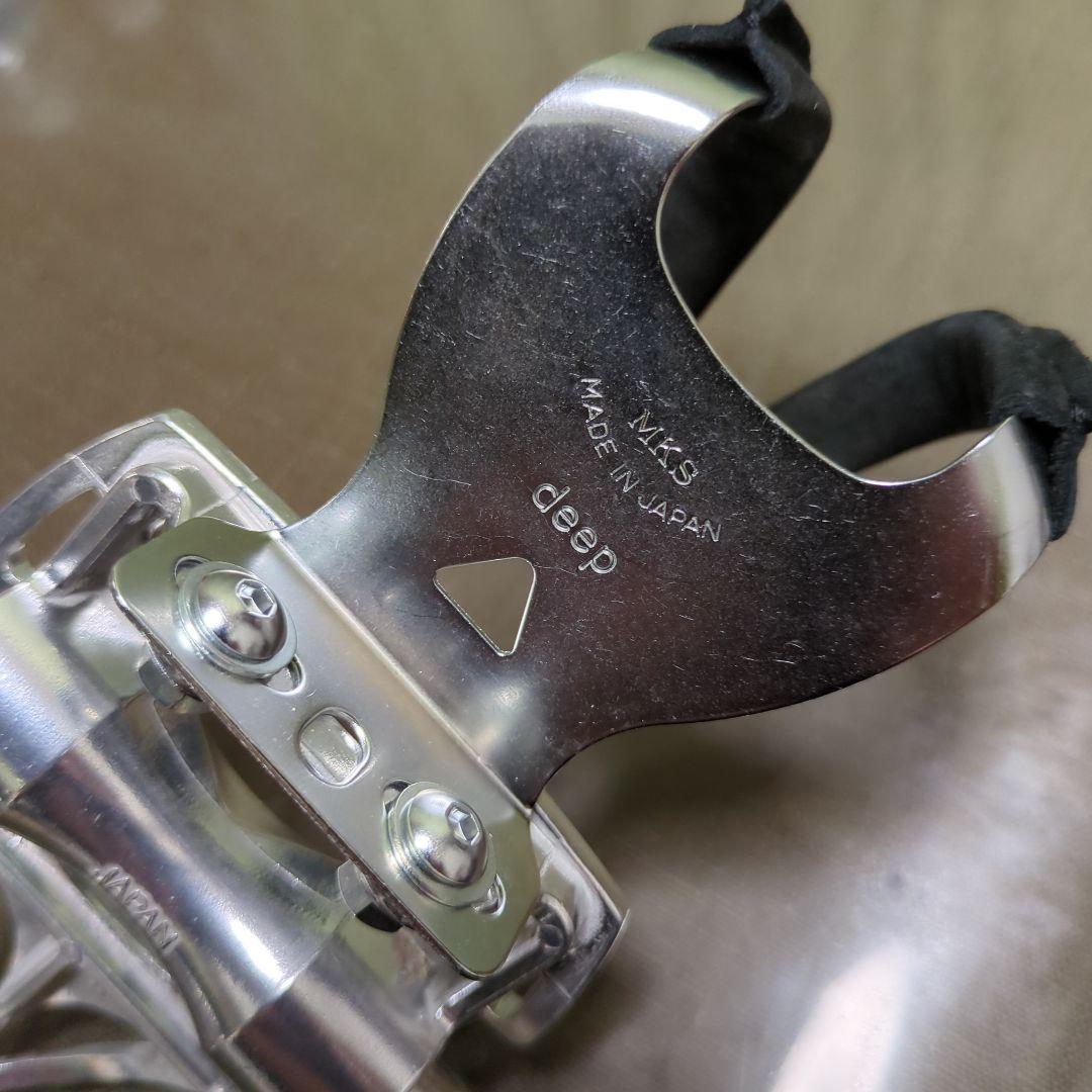 三ヶ島ペダル アーバンプラットフォーム+ハーフクリップ ディープ 左右セット 銀