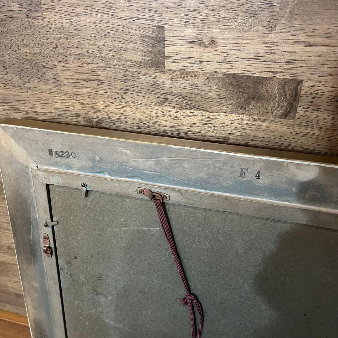 【アンティーク】額装 額縁 小林恵 F4号 静物画 果物と花 油絵 油彩画 絵画