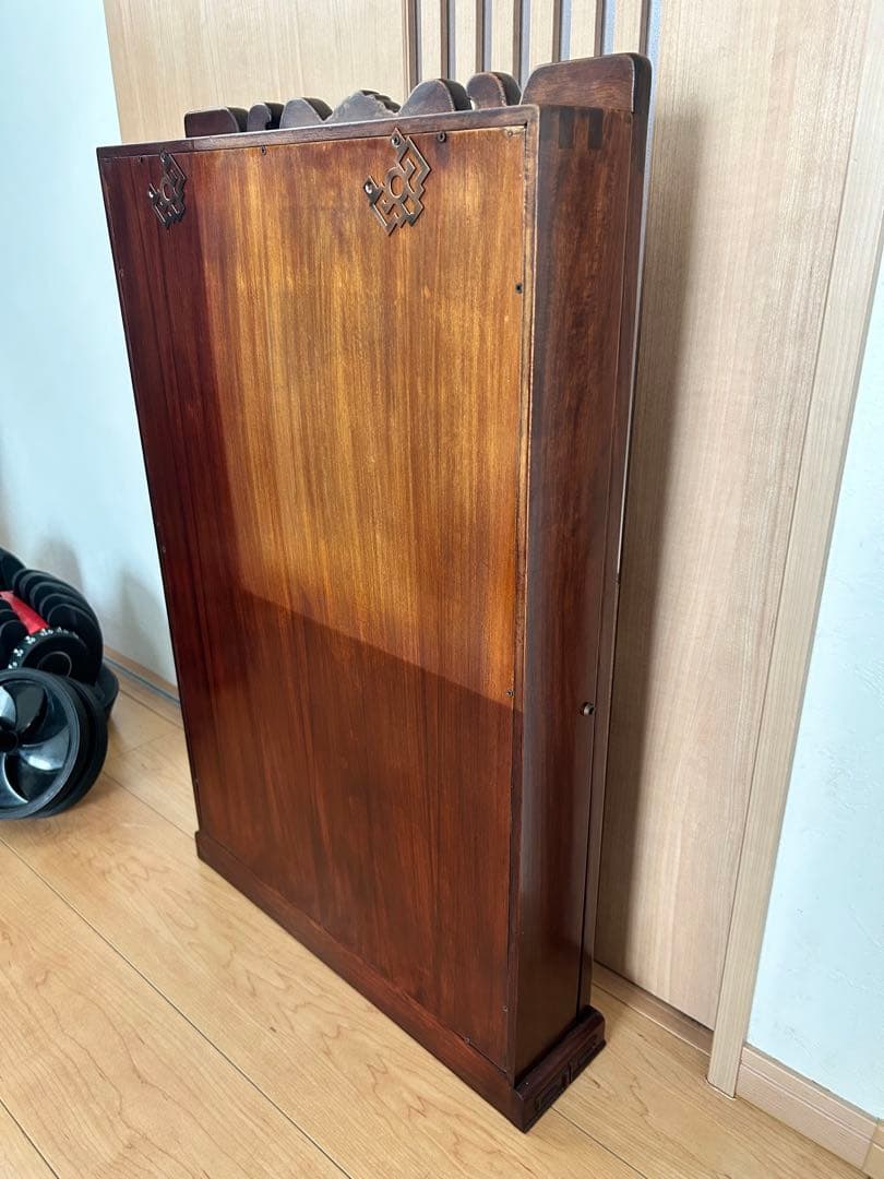 飾り棚 唐木 中国 古美術 アンティーク ビンテージ 鏡 壁掛け