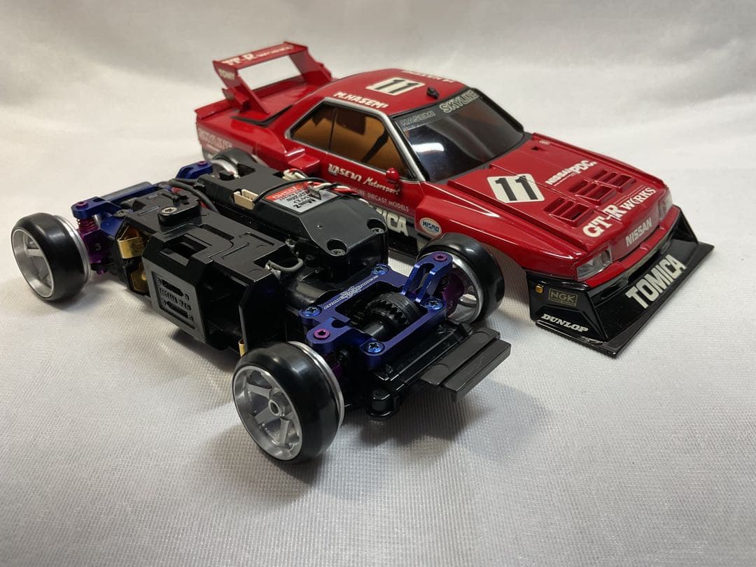 京商 ミニッツ AWD ドリフトスカイラインAFS2.4G基盤 アルミホイール付