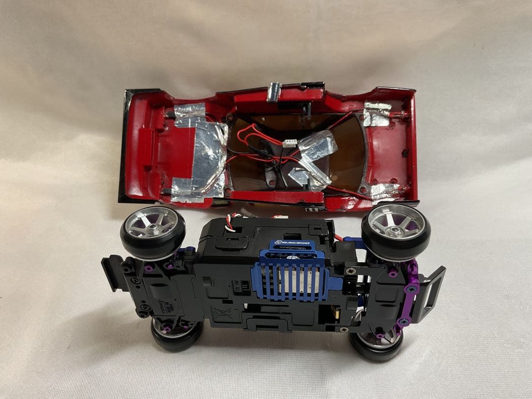 京商 ミニッツ AWD ドリフトスカイラインAFS2.4G基盤 アルミホイール付