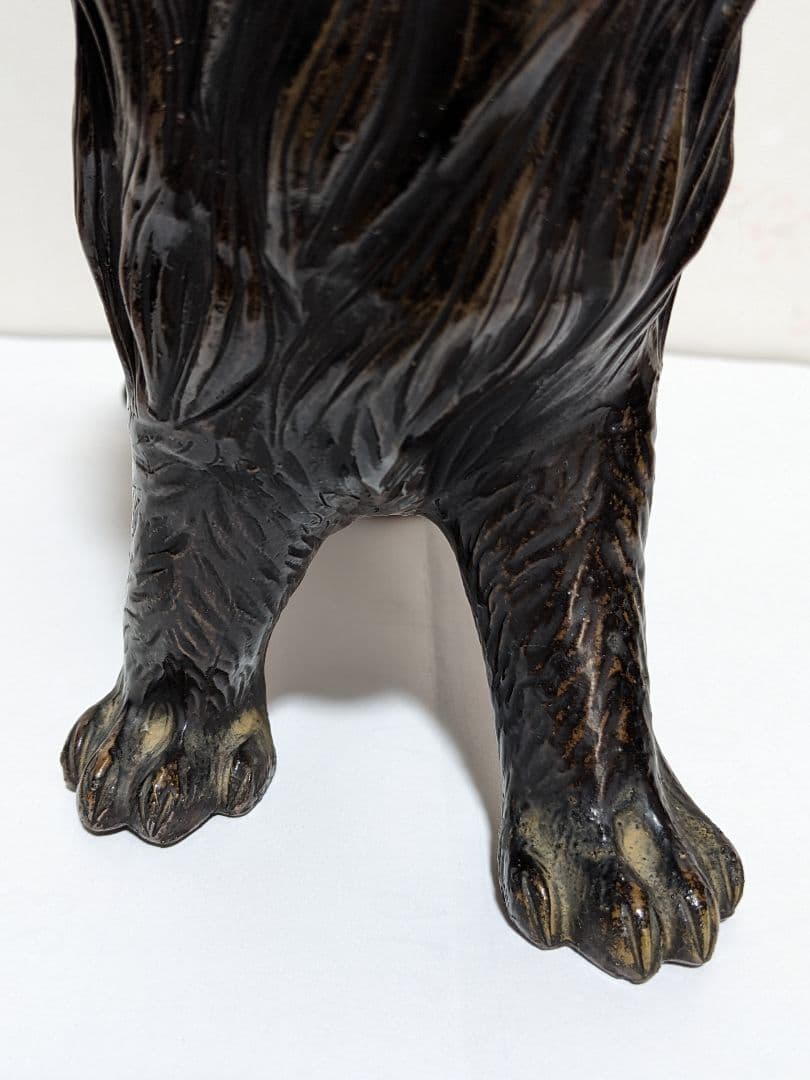 ♦陶磁器 風水獅子 ライオン置物 富 金運 財運 縁起物飾り 国内作家物 骨董品