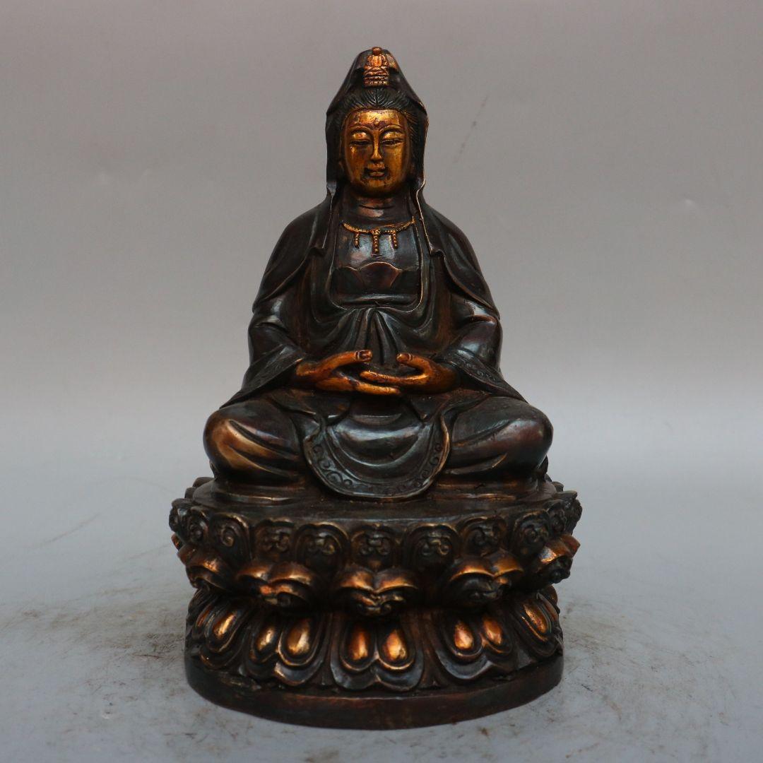 仏教美術 観音蓮華坐像 仏像 置物