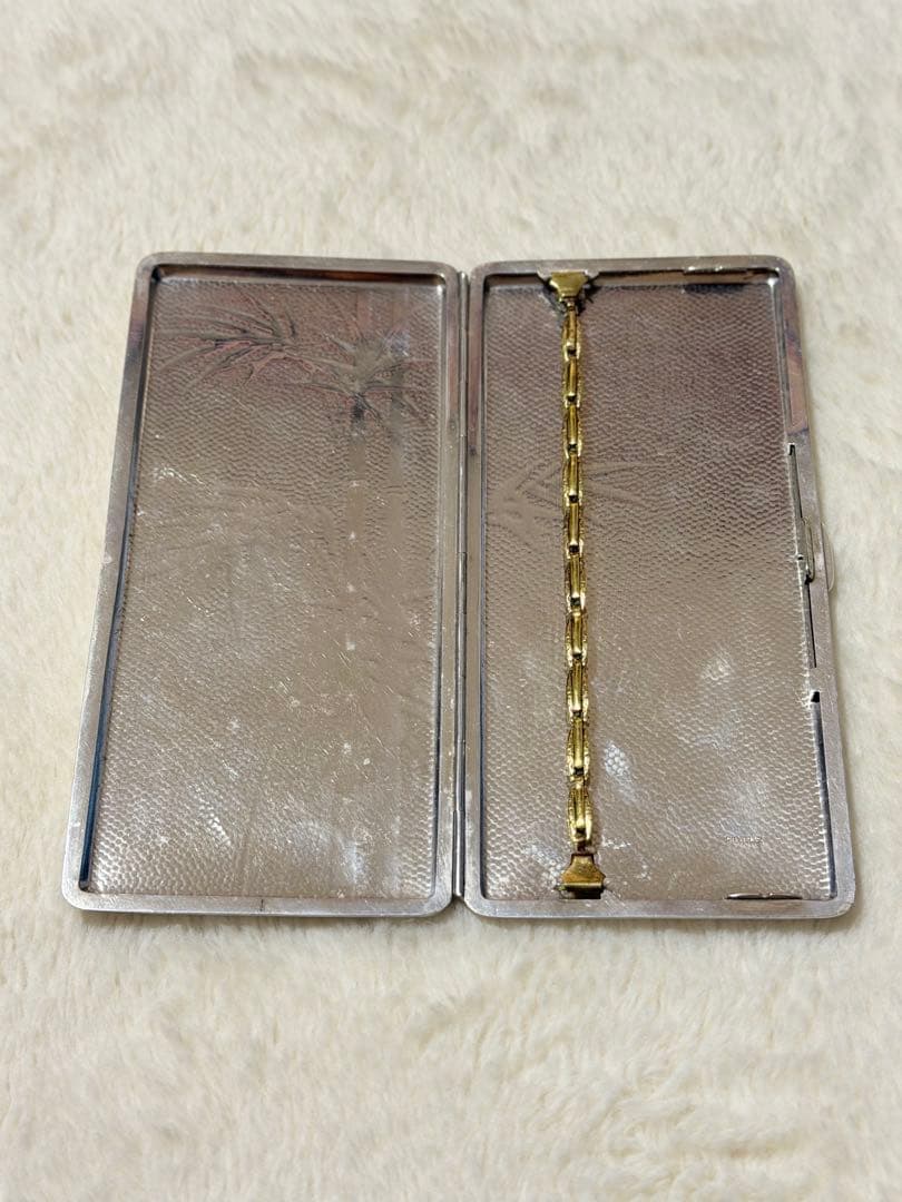 銀 silver 950刻印 煙草入れ シガレットケース 207g 骨董