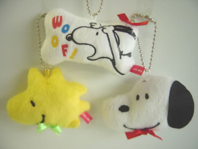 ♯Hpj09STスヌーピーSNOOPYフェイスマスコットキーチェーン全5種