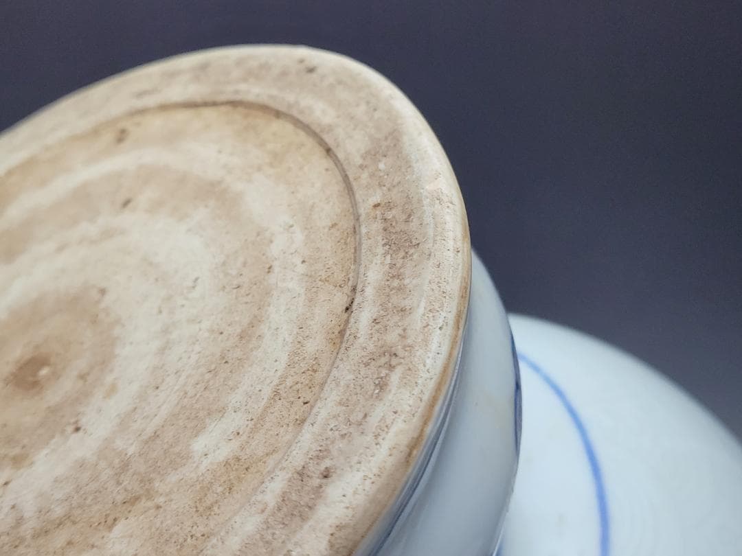 染付 龍神獣紋 球型 花瓶 明清時代 高さ約21.4cm