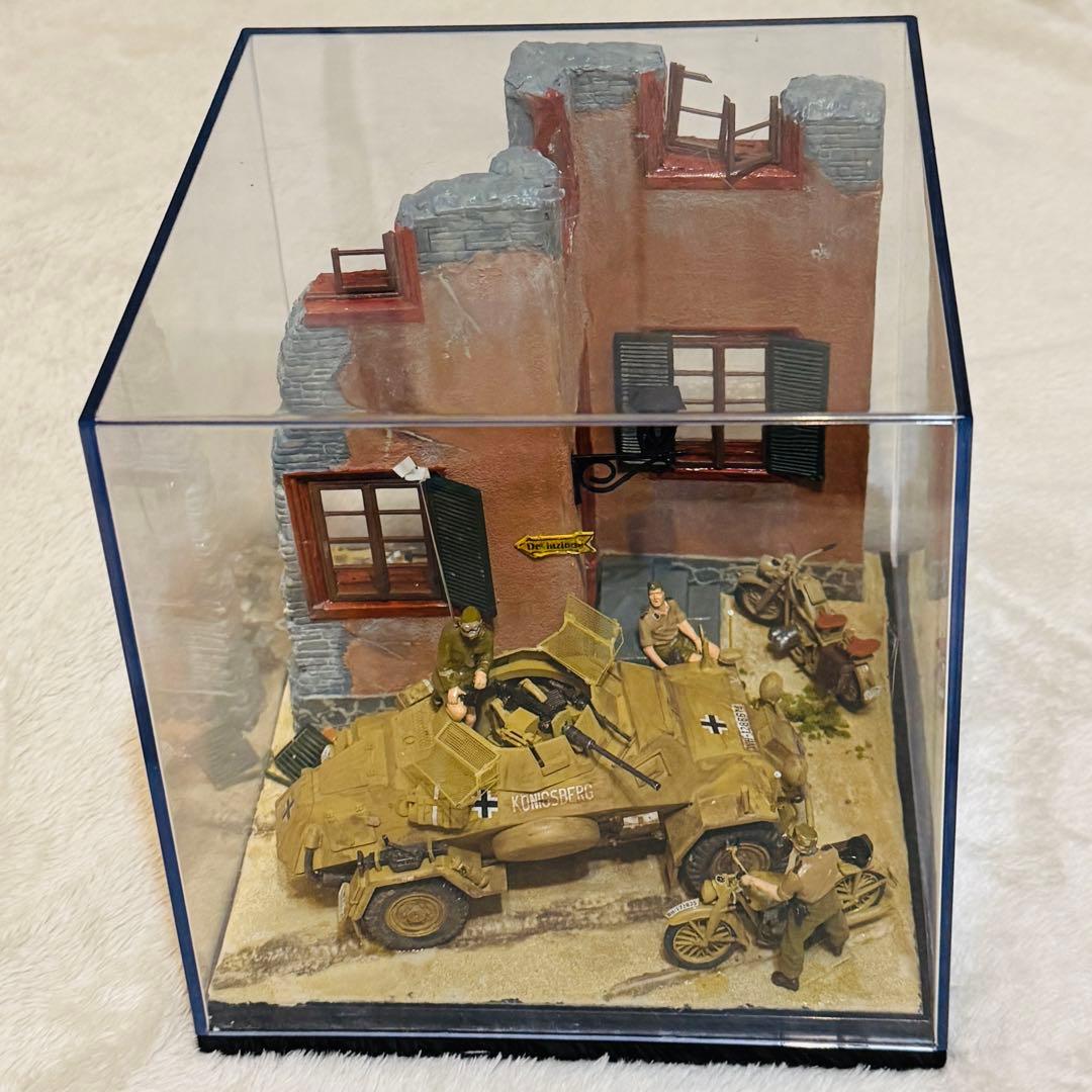 ドイツ軍偵察部隊 輪装甲偵察Sd.Kfz.222ジオラマ情景ジオラマセット