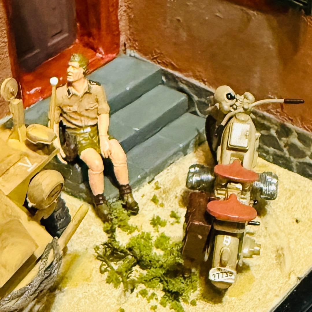 ドイツ軍偵察部隊 輪装甲偵察Sd.Kfz.222ジオラマ情景ジオラマセット