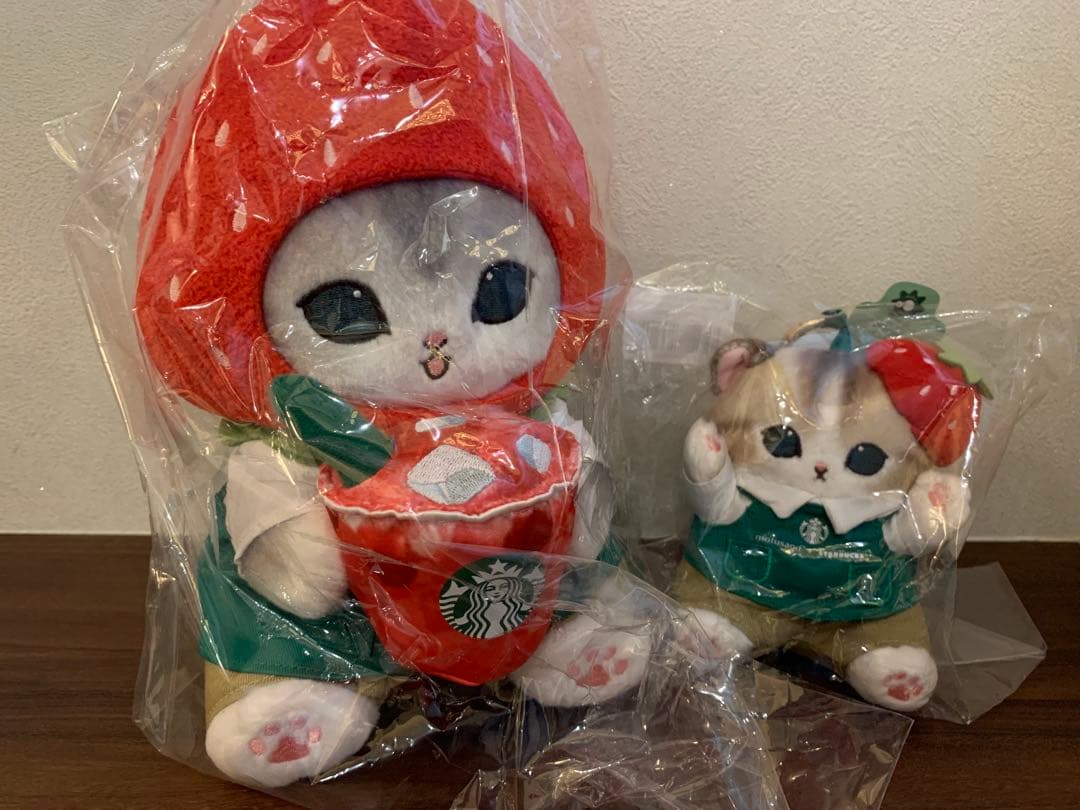 スタバ×モフサンド　 ぬいぐるみとキーホルダーのセット　スタバ