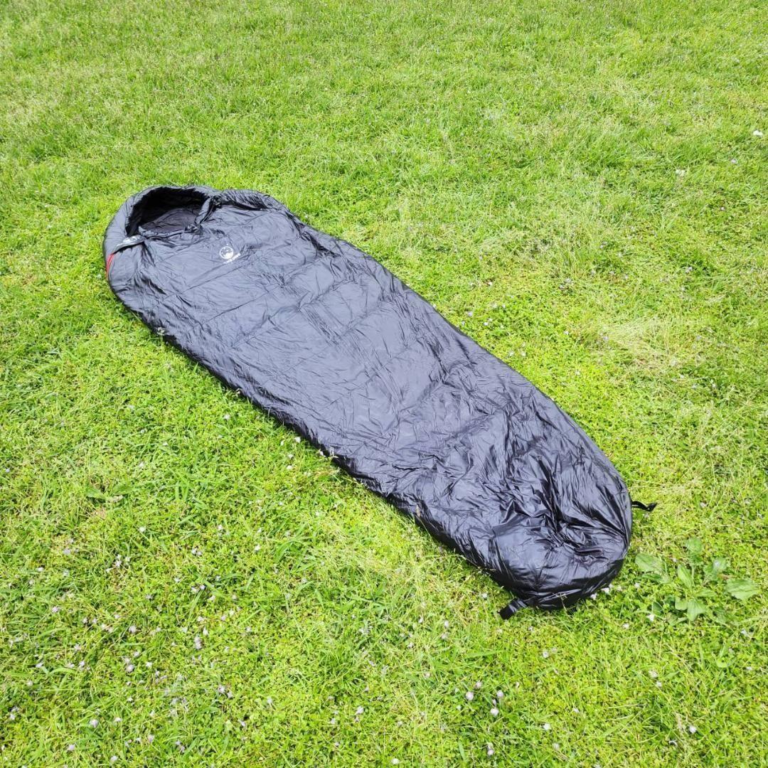★SALE★　高級ダウン使用　マミー型　寝袋 ダウンシュラフ　400g　ブラック