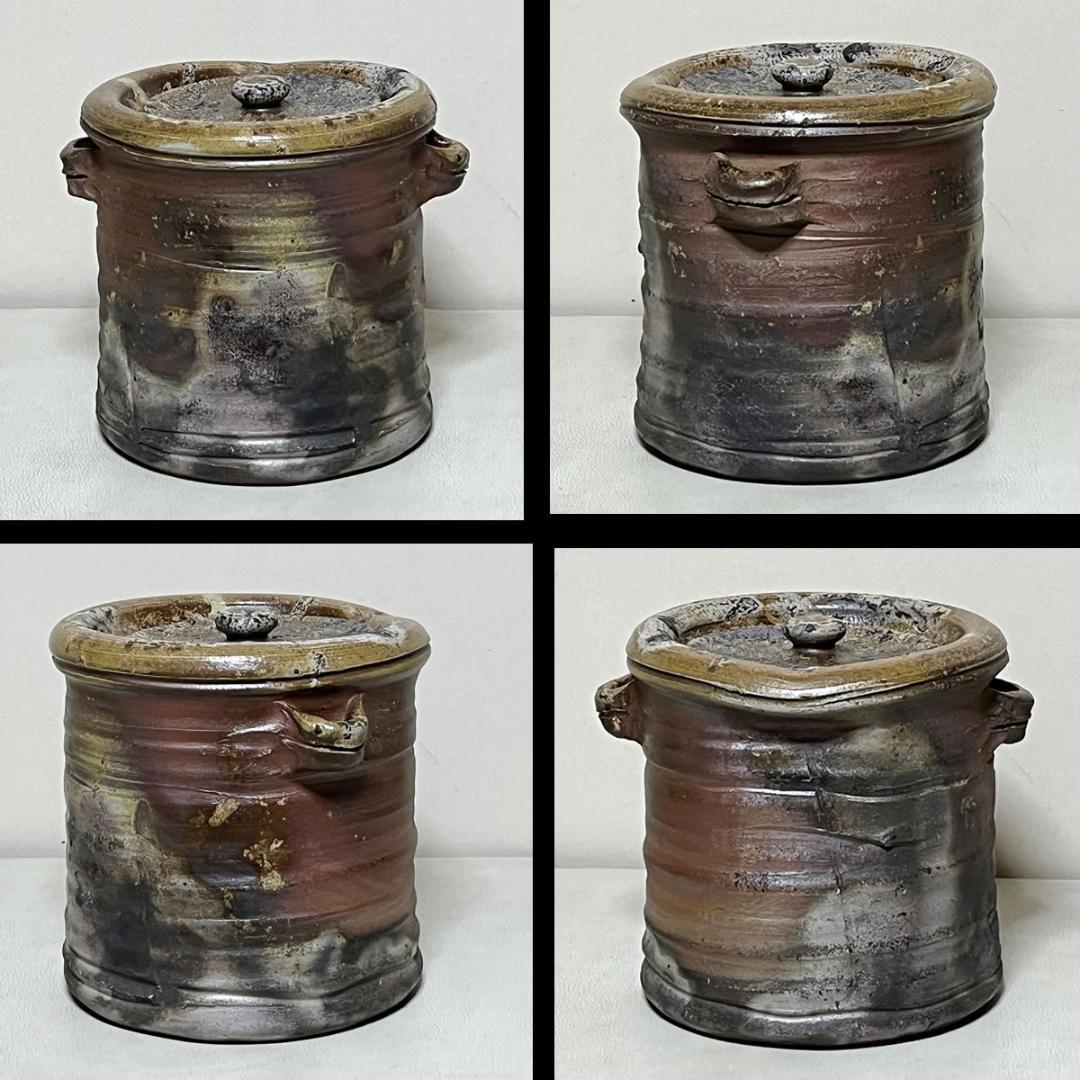 十五代 木村長十郎 友敬 備前焼 水指 共箱 木村友敬 茶道具 【k3449】