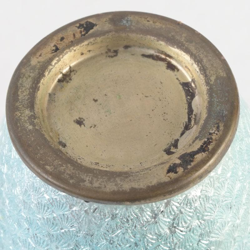 中国　古七宝琺瑯彩　龍文瓶　唐木台　時代箱付　V　9724