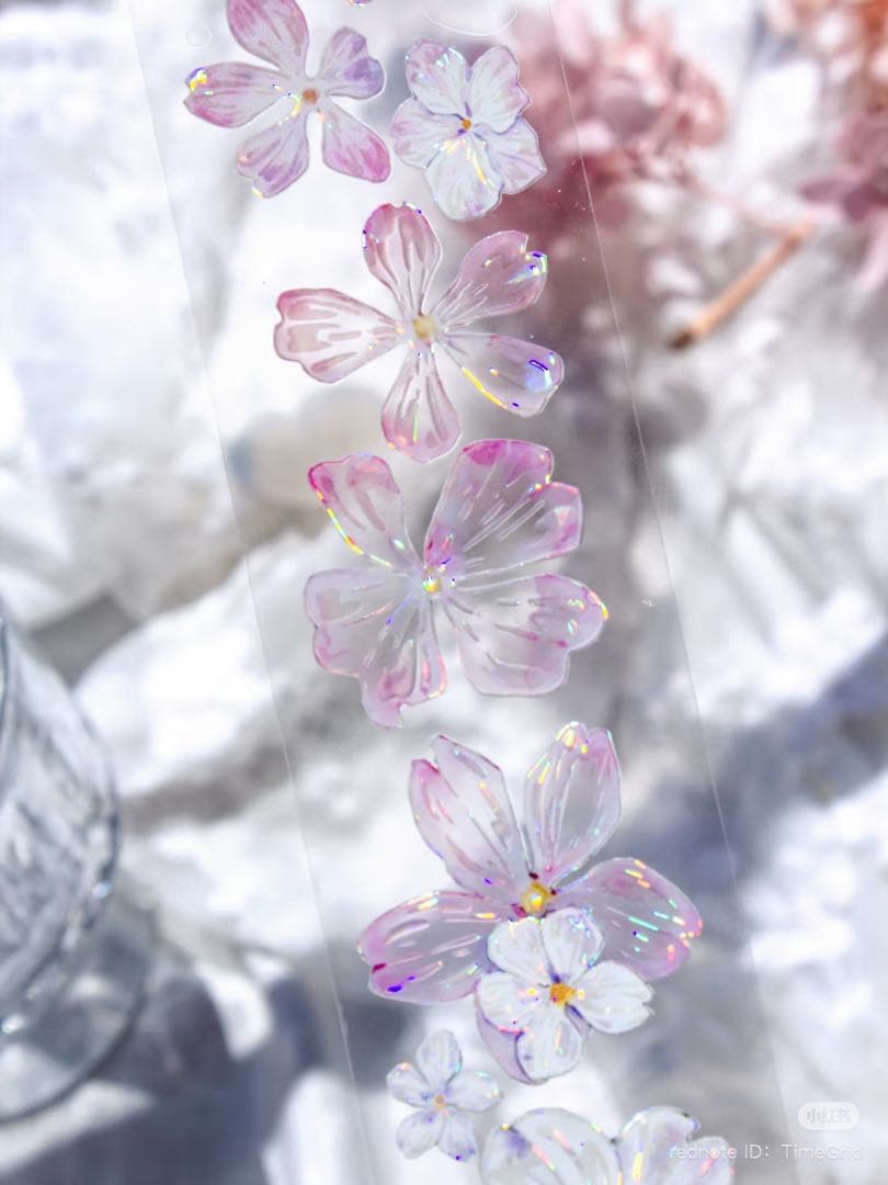 时间格子《樱落》海外マスキングテープ　マステ 【2387】