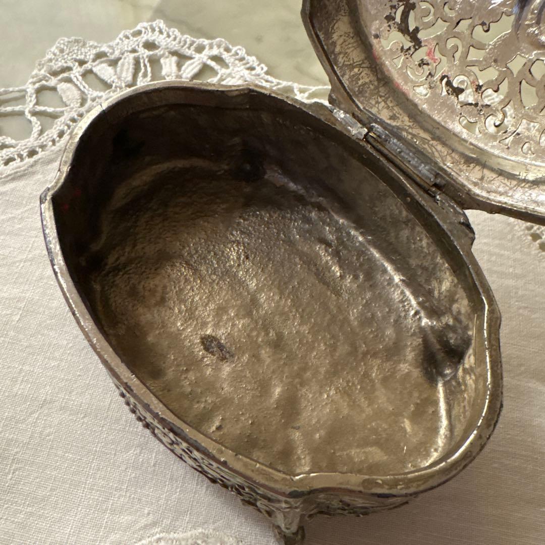 フランス　アンティーク　ヴィンテージ　ジュエリーケース　バラ