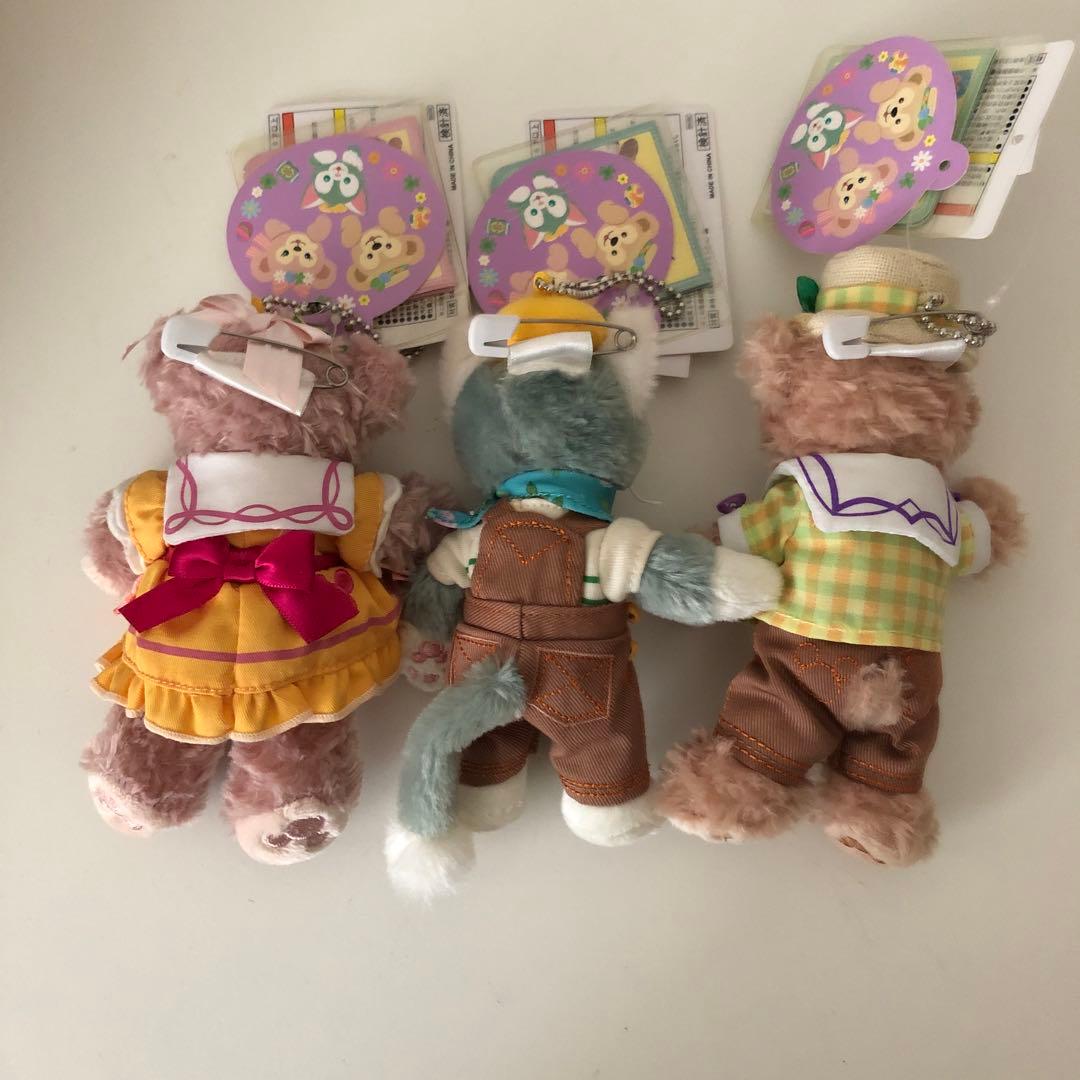 新品未使用❤タグ付き ダッフィー ぬいぐるみバッジ ぬいば スプリングタイム