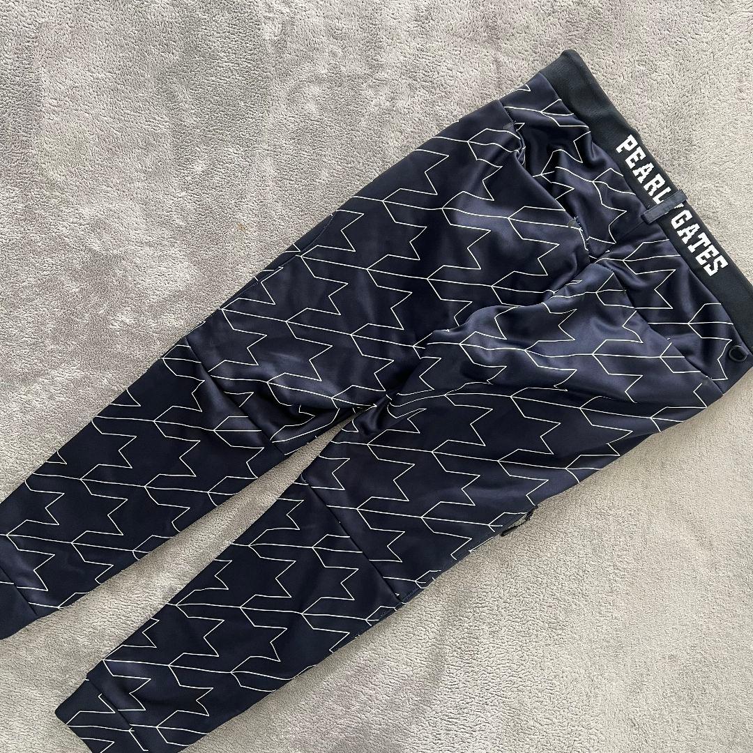 Pearly gates パーリーゲイツ　裏起毛　イージーパンツ　千鳥柄　メンズ