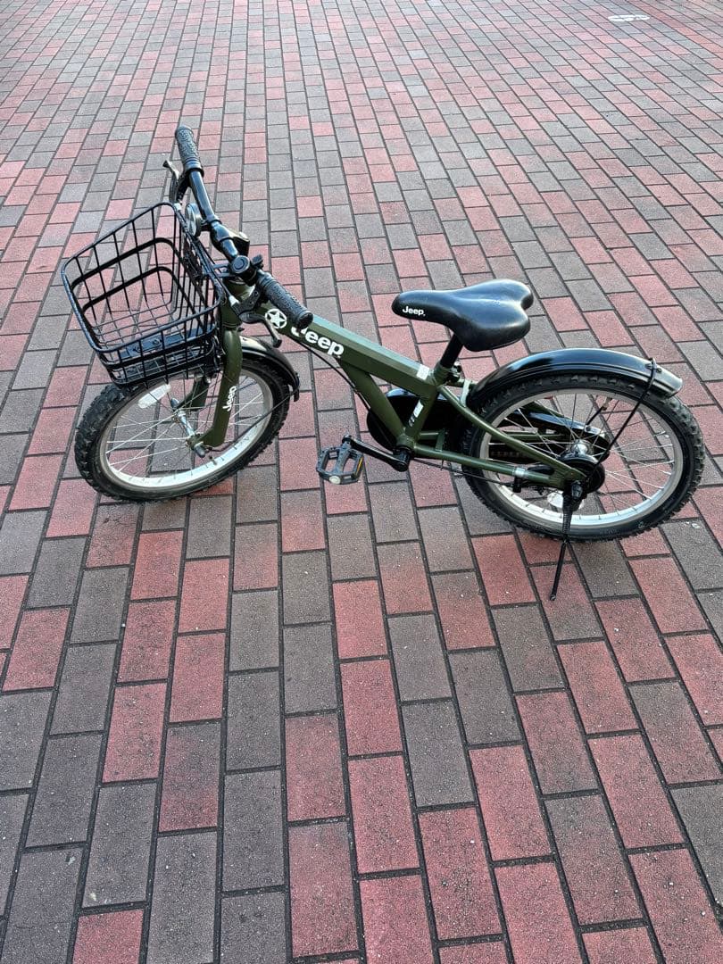 Jeepキッズ自転車(18㌅)お引き取り限定[配達可能]