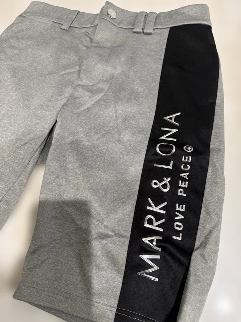 MARK & LONA グレーショートパンツ　マークアンドロナ厚手ハンカチセット