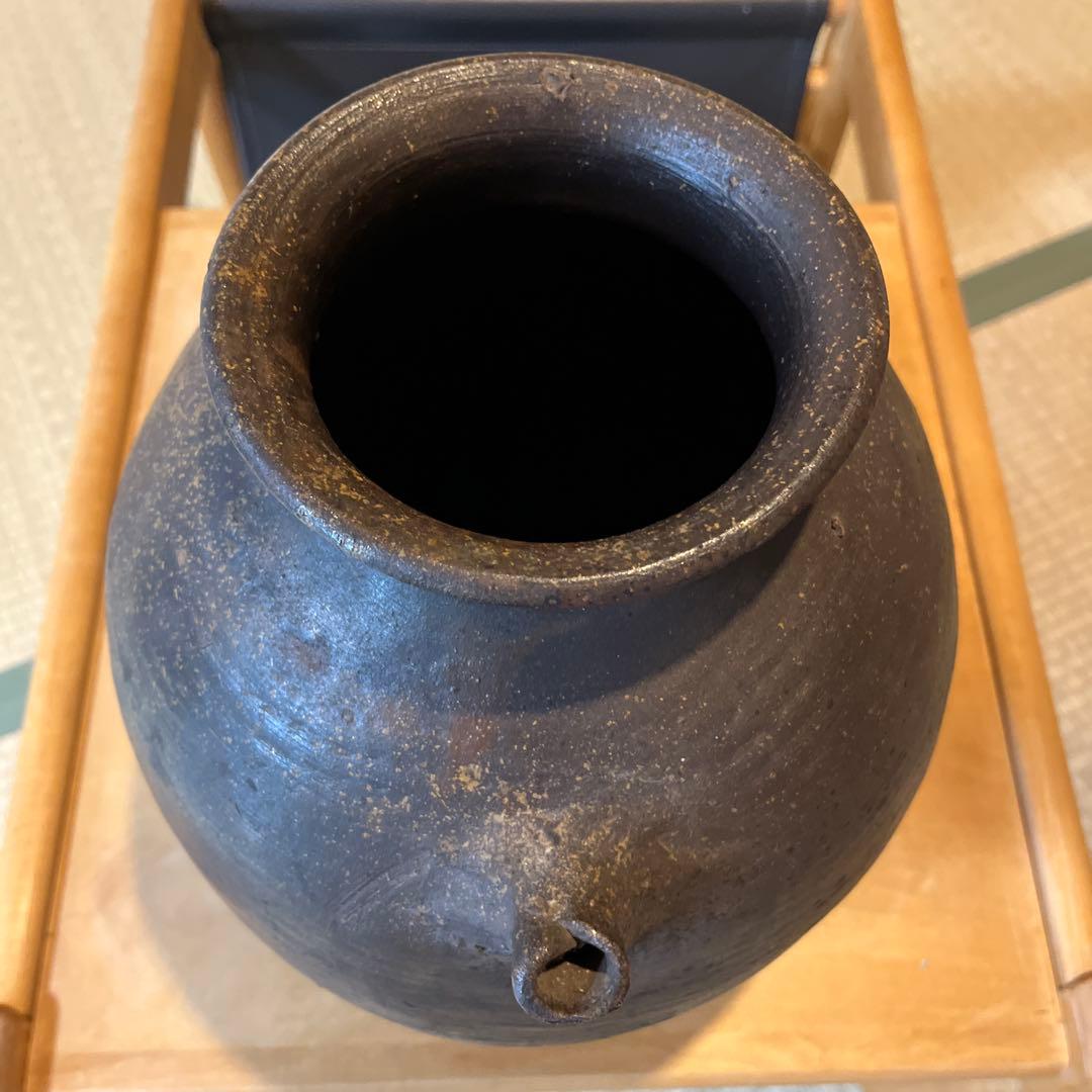 稀少 種子島 能野焼き 能野焼 雲助壺 壺 陶芸 陶器 民藝 民芸 骨董 骨董品