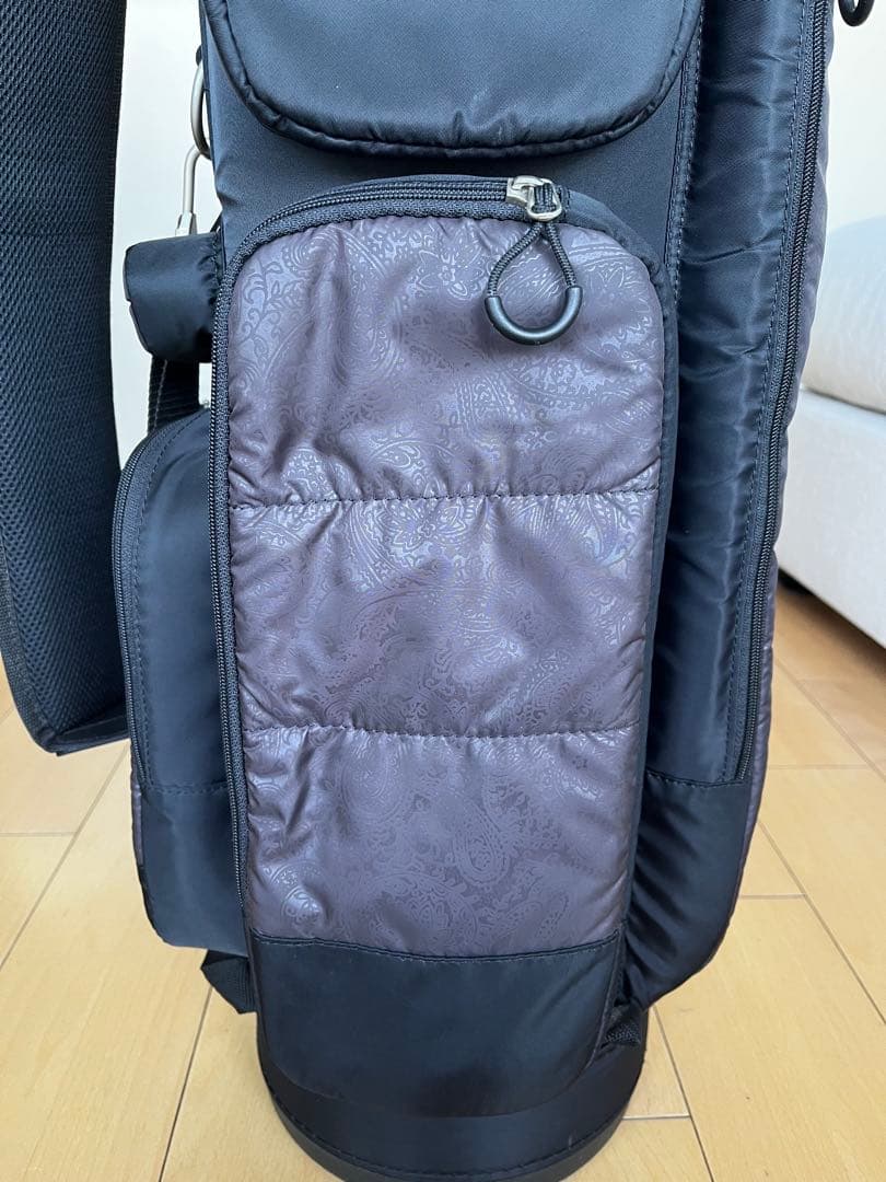 美品アディダス　COREカートキャディバッグ8 QR743 ペイズリー柄　9型