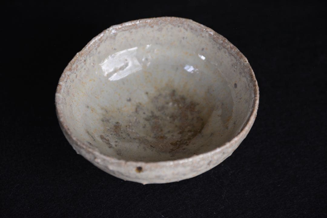 【川上清美】粉引 斑唐津 盃 ぐい呑