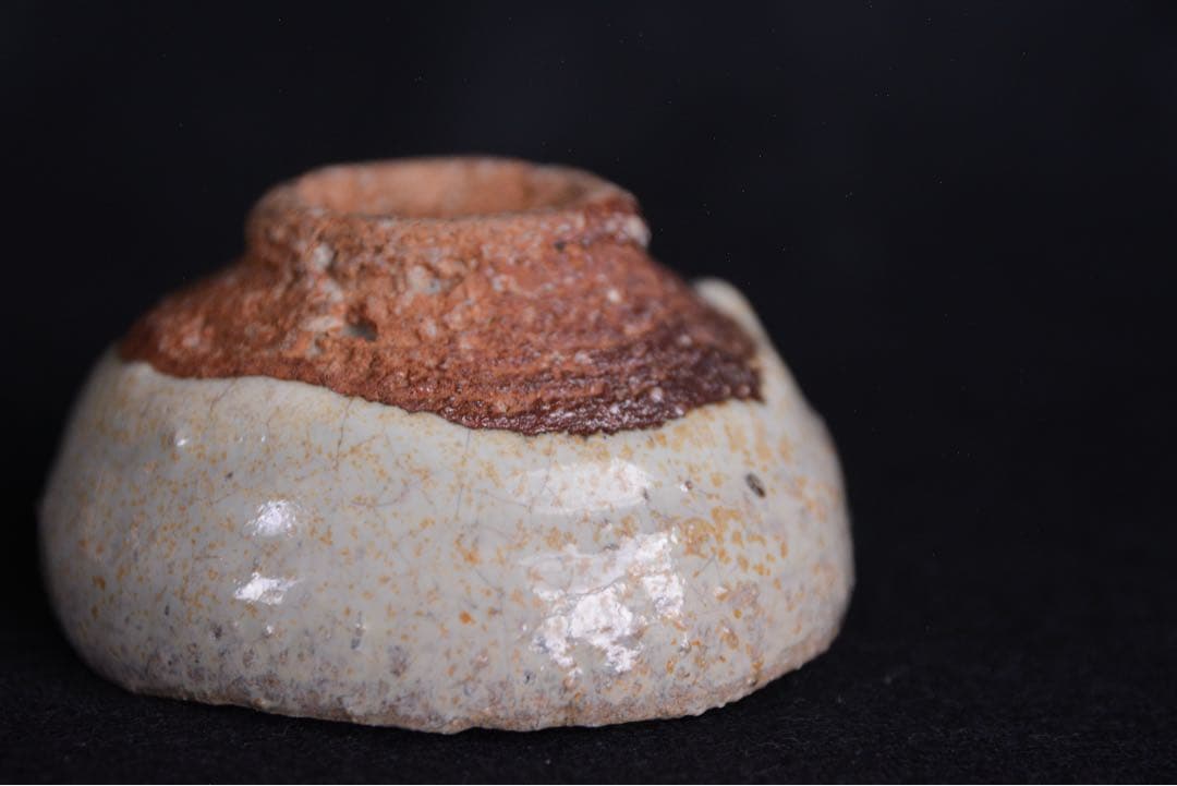 【川上清美】粉引 斑唐津 盃 ぐい呑