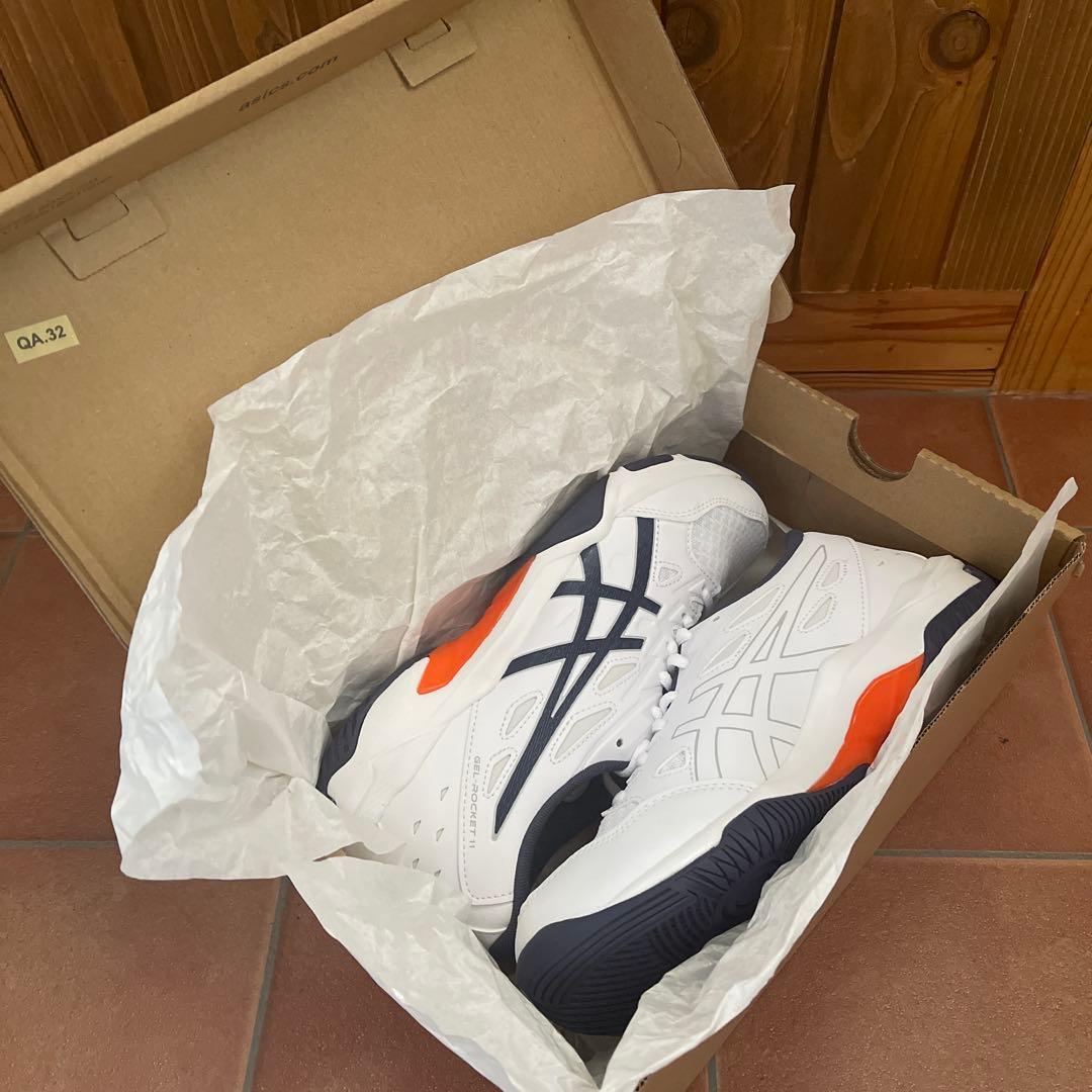 アシックス☆バレーボールシューズ GEL-ROCKET 11 ホワイト 24cm