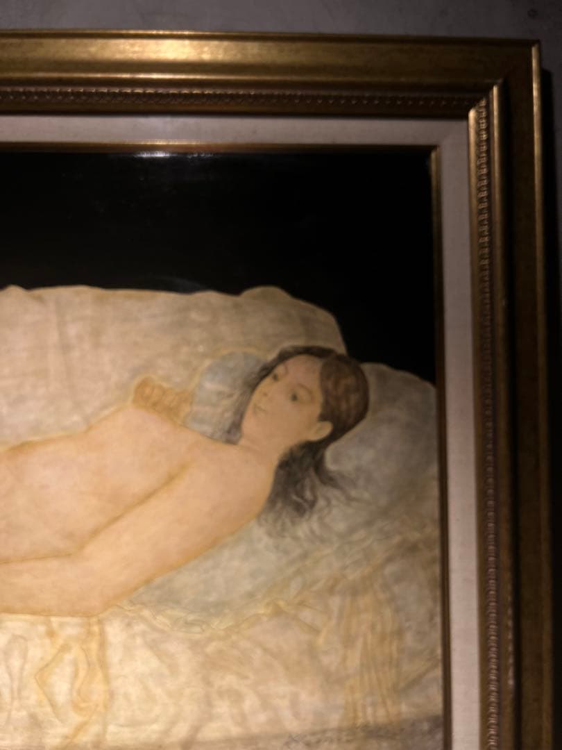 服部和三郎【横たわるヴィーナス】肉筆油彩画