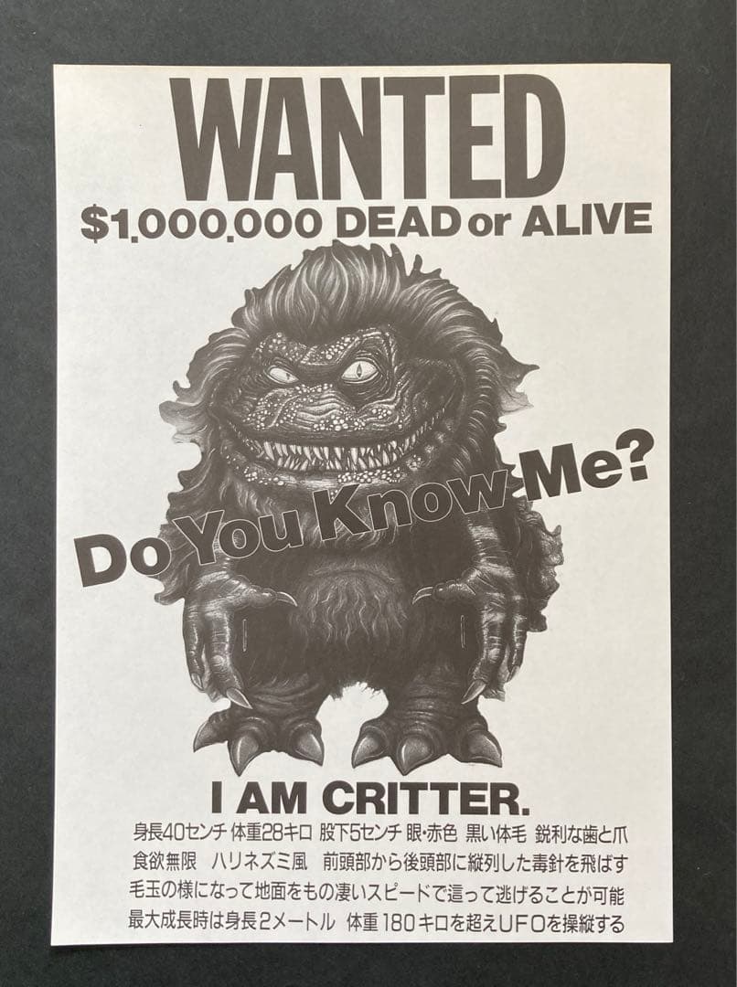 クリッターWANTED希少レア珍品映画チラシフライヤー2種2枚セットお宝発見！