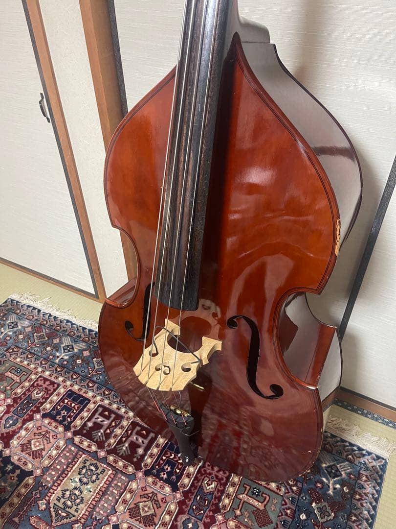 【桃次郎】木製 4弦 コントラバス ウッドベース