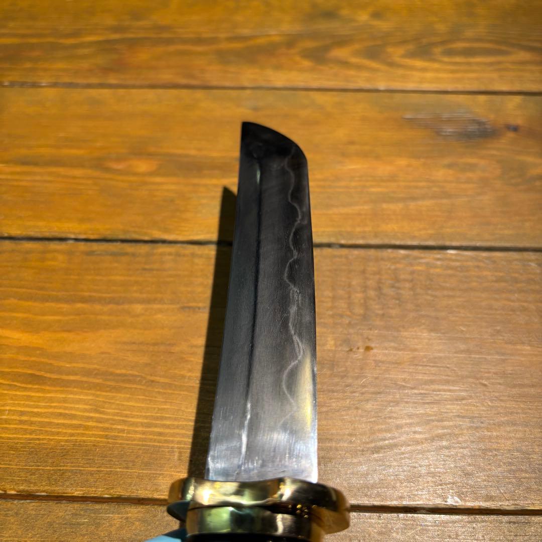 日本刀残欠クラフトナイフNo.81 久次 黒鞘