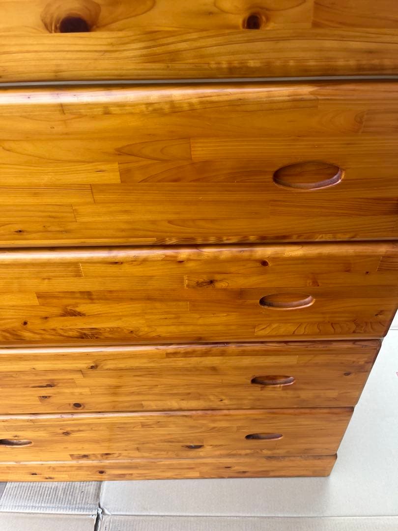 パイン材　木製 六段チェスト ハイチェスト タンス 洋服 収納 箪笥