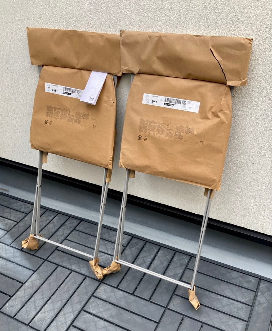 IKEA スンドソー　折りたたみチェア、テーブル　グレー